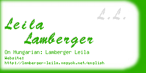 leila lamberger business card